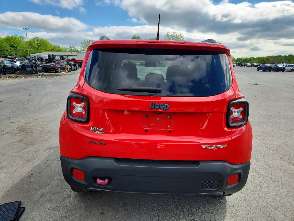 2017 Jeep Renegade VIN ZACCJBCB0HPG41268 COPART salvage auction — FRONT END, Nj - Cert Of Title-Salvage, sold $2,500 on 2026-07-09 (photo 6)