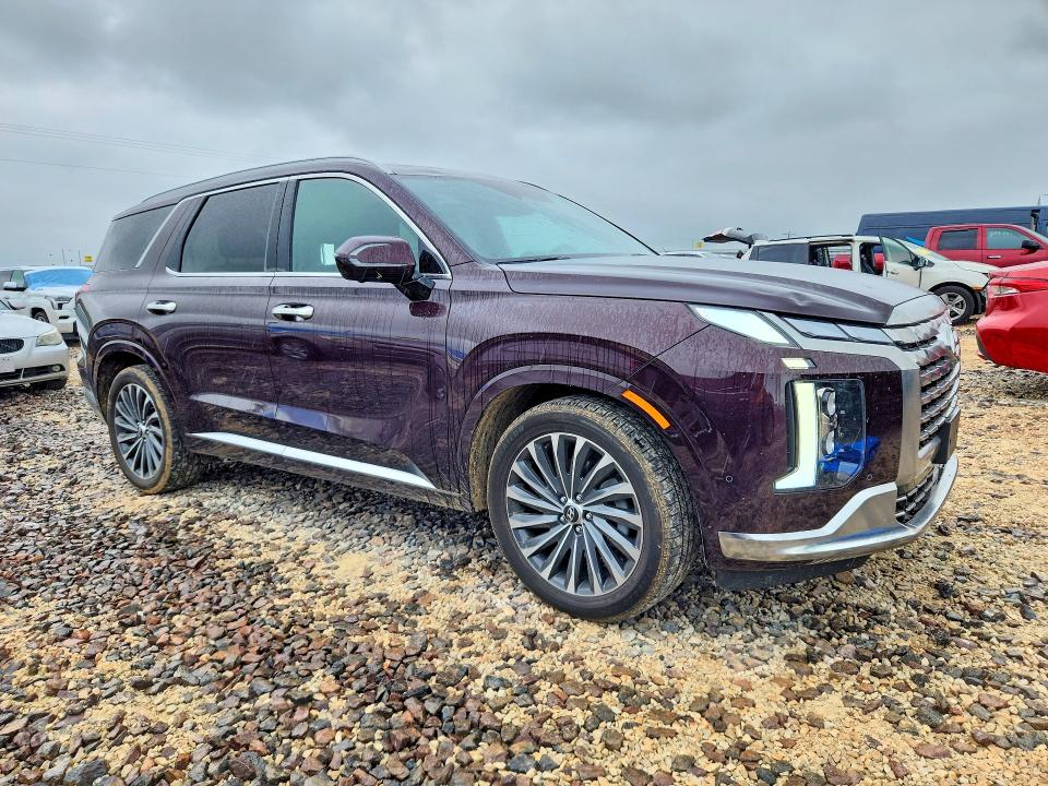 2024 Hyundai Palisade VIN KM8R7DGEXRU713419 COPART salvage auction — HAIL, Mo - Certificate Of Title, sold $18,100 on 2026-07-22 (photo 4)