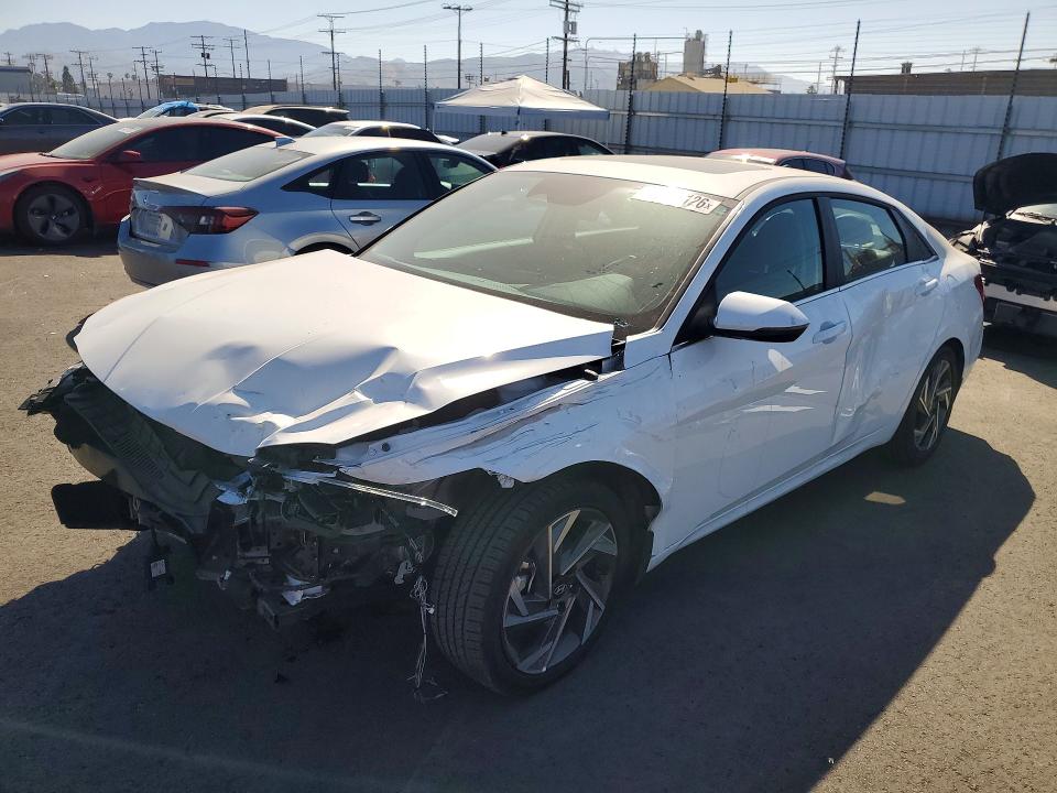 2025 Hyundai Elantra VIN KMHLN4DJ8SU141687 COPART salvage auction — FRONT END, Ca - Salvage Certificate, sold $3,850 on 2026-07-27 (photo 1)
