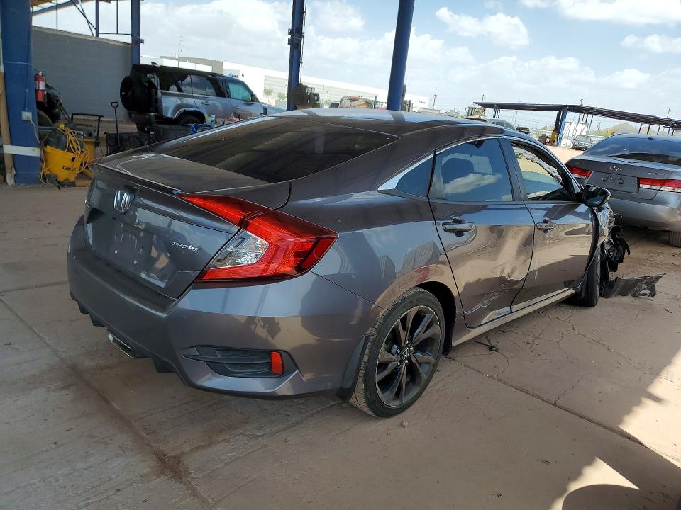 2020 Honda Civic VIN 19XFC2F86LE002762 COPART salvage auction — FRONT END, Az - Cert Of Title - Salvage, sold $5,300 on 2026-07-09 (photo 3)