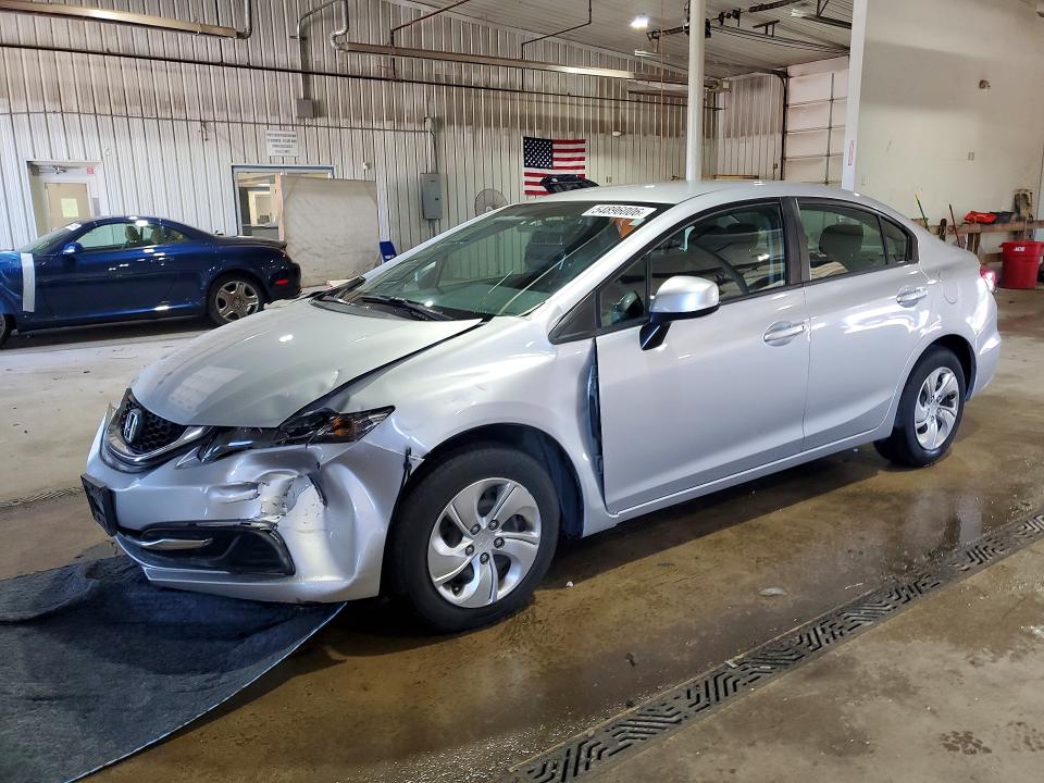 2013 Honda VIN 2HGFB2F50DH581070 COPART salvage auction — FRONT END, Md - Cert Of Salvage > 75% Damage, sold $2,300 on 2026-07-02 (photo 1)