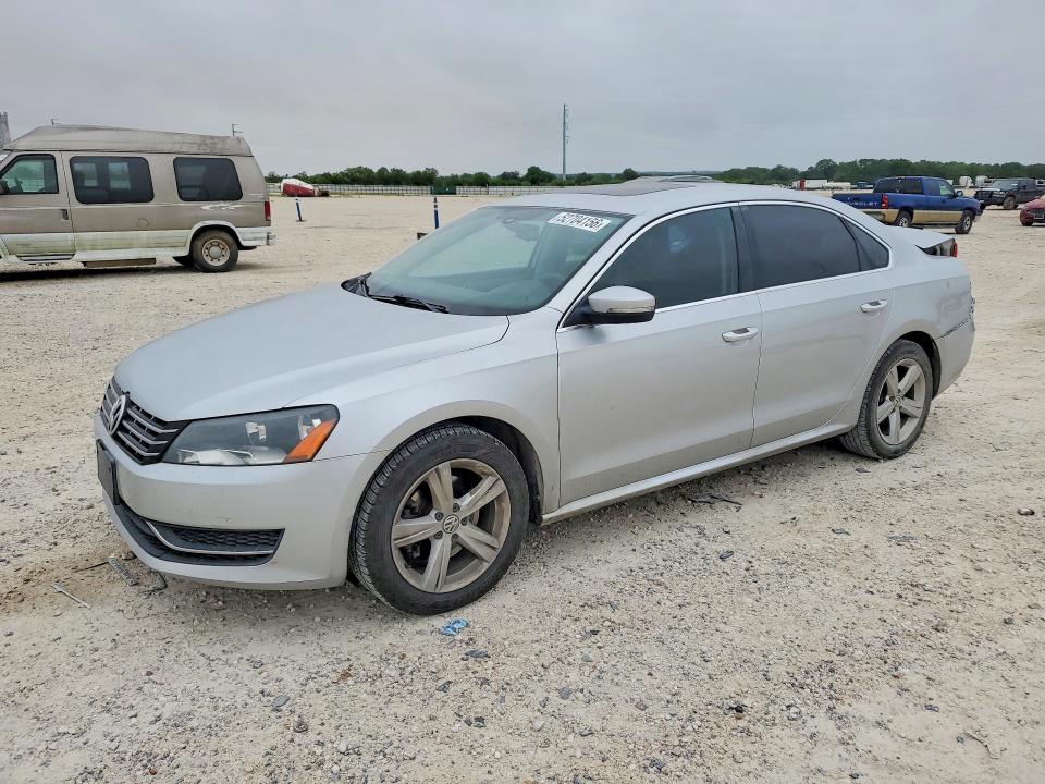2013 Volkswagen Passat VIN 1VWBN7A38DC147342 COPART salvage auction — REAR END, TX - SALVAGE VEHICLE TITLE, sold $525 on 2026-07-09 (photo 1)