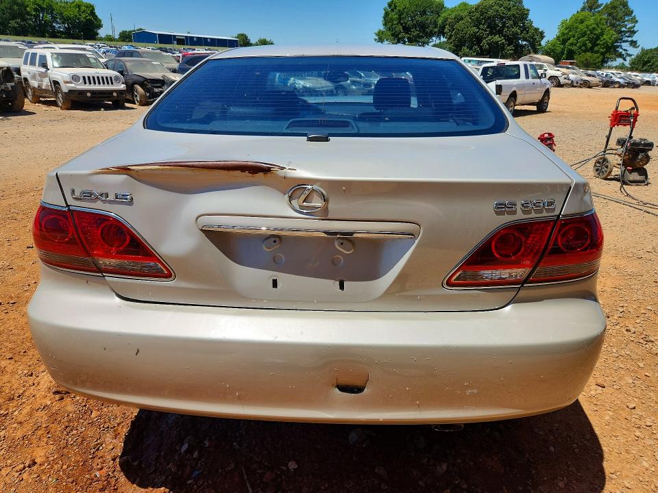 2005 Lexus ES VIN JTHBA30G355095859 COPART salvage auction — FRONT END, Al - Cert Of Title-Salvage Title, sold $450 on 2026-07-08 (photo 6)