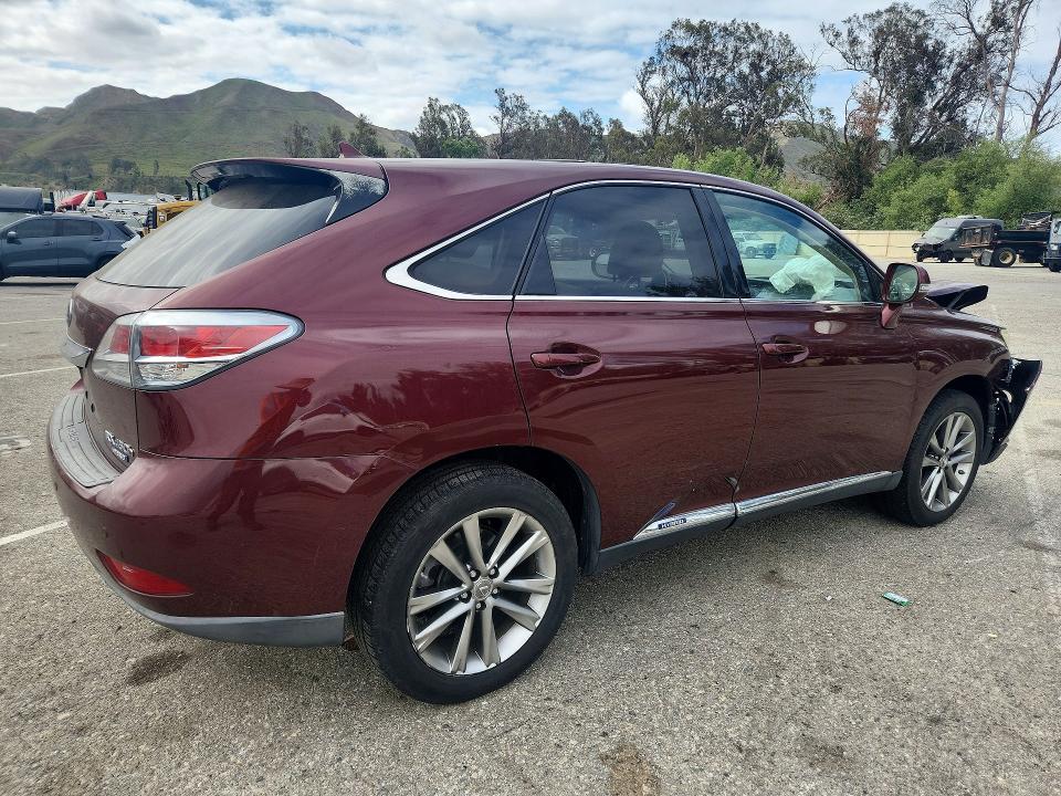 2013 Lexus Rx VIN JTJZB1BA3D2007707 COPART salvage auction — FRONT END, Ca - Salvage Certificate, sold $2,050 on 2026-07-31 (photo 3)
