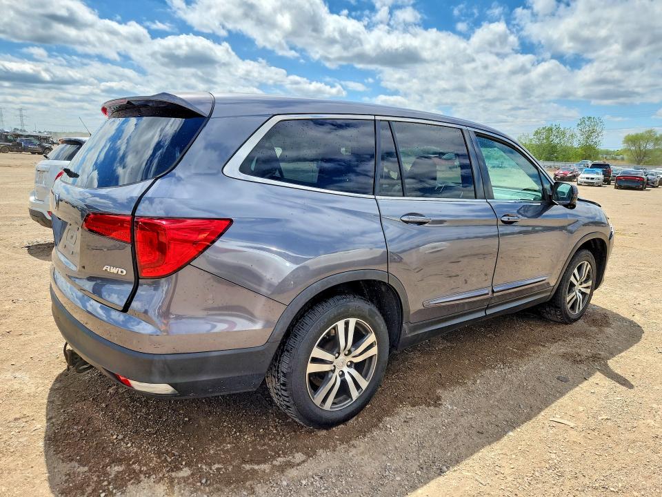 2016 Honda Pilot VIN 5FNYF6H58GB103845 COPART salvage auction — SIDE, Il - Salvage Certificate, sold $1,750 on 2026-07-09 (photo 3)