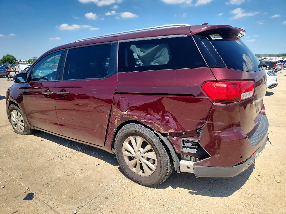 2016 Kia SEDONA VIN KNDMB5C11G6128834 COPART salvage auction — REAR END, Tx - Salvage Vehicle Title, sold $975 on 2026-08-03 (photo 2)