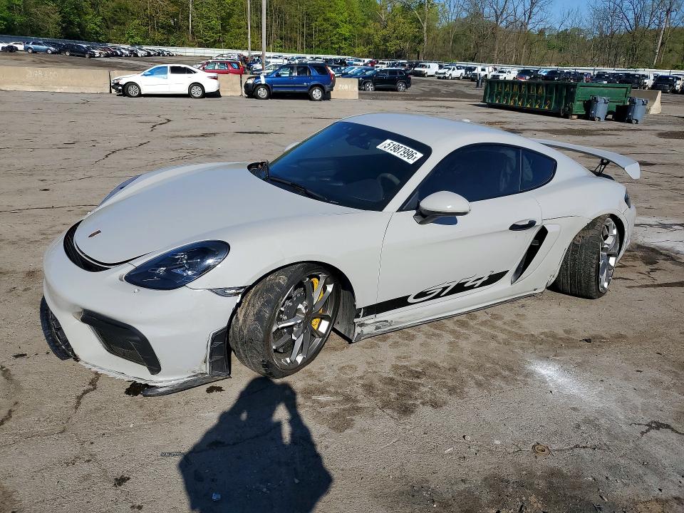 2022 Porsche Cayman VIN WP0AC2A80NS275603 — COPART salvage auction photo