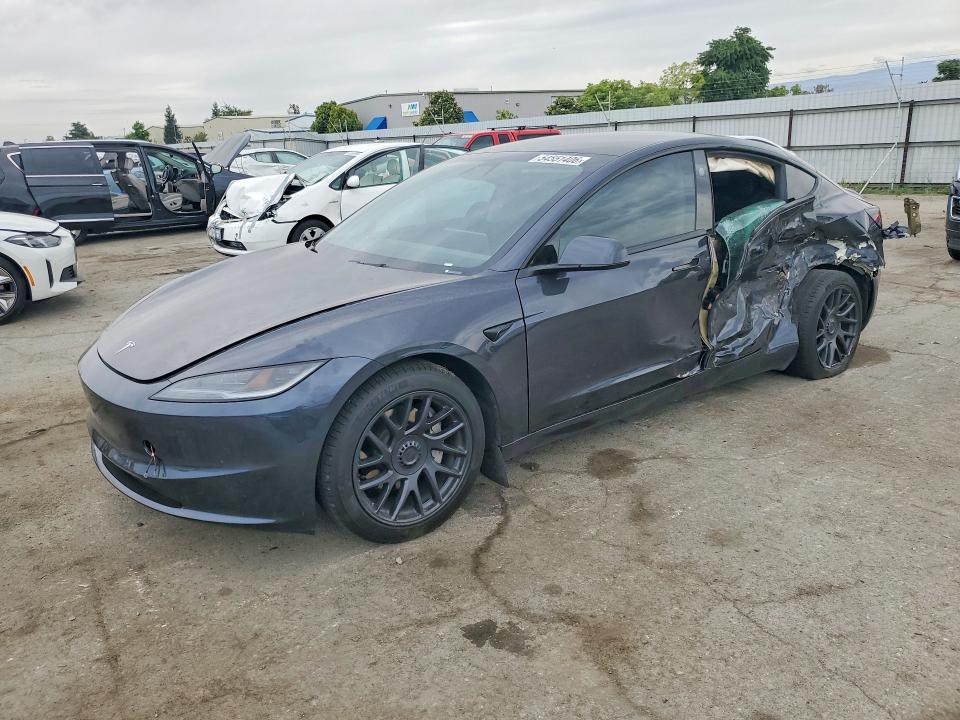 2024 Tesla Model 3 VIN 5YJ3E1EA5RF725601 COPART salvage auction — SIDE, Ca - Salvage Certificate, sold $8,800 on 2026-07-17 (photo 1)