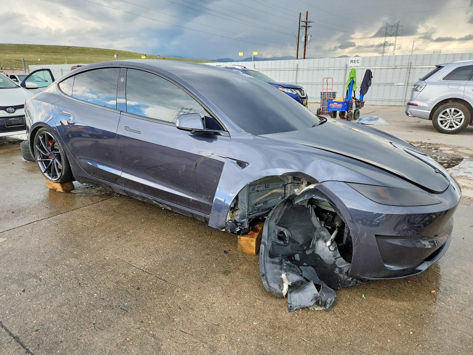 2025 Tesla Model 3 VIN 5YJ3E1ET5SF986279 COPART salvage auction — FRONT END, Co - Salvage Title, sold $20,100 on 2026-07-22 (photo 4)