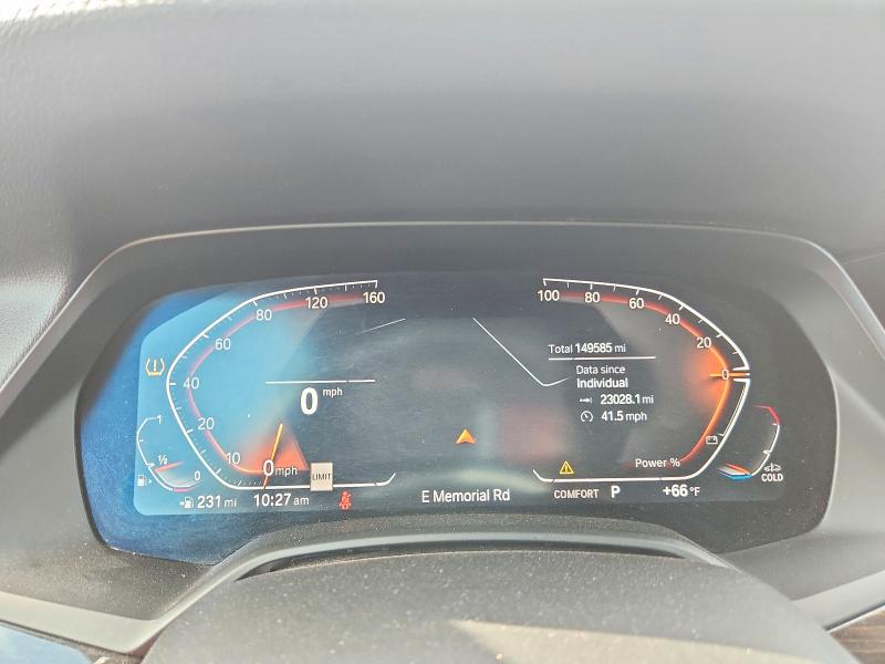 2021 BMW VIN 5UXCR4C09M9G71045 COPART salvage auction — HAIL, Ok - Certificate Of Title (P), sold $17,900 on 2026-07-30 (photo 9)