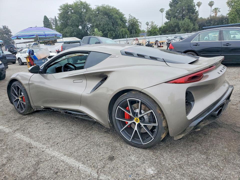 2025 Lotus Emira VIN SCCLEJAX6SHB10220 COPART salvage auction — REAR END, Ca - Salvage Certificate, sold $43,500 on 2026-07-02 (photo 2)