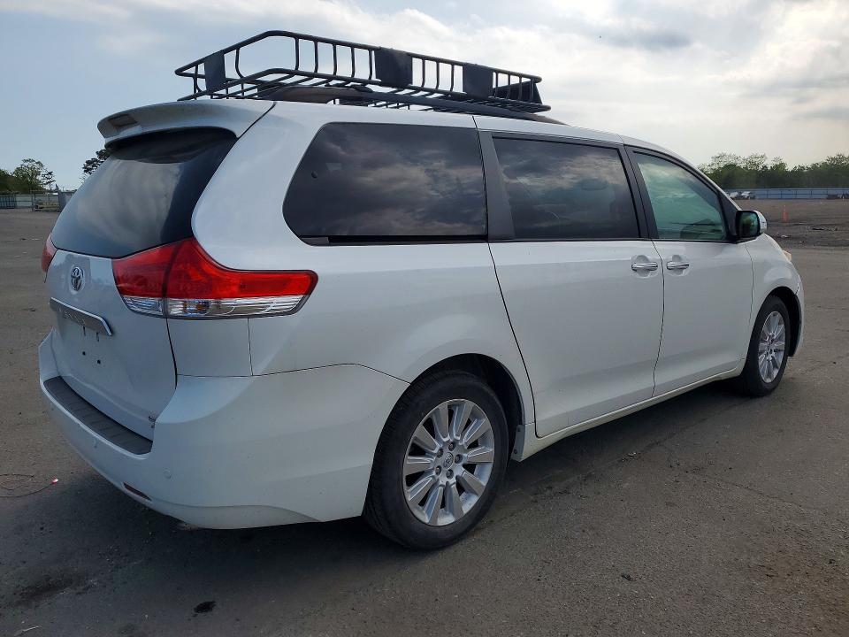 2013 Toyota Sienna VIN 5TDDK3DC7DS050785 COPART salvage auction — REAR END, Oh - Certificate Of Title, sold $5,700 on 2026-07-29 (photo 3)