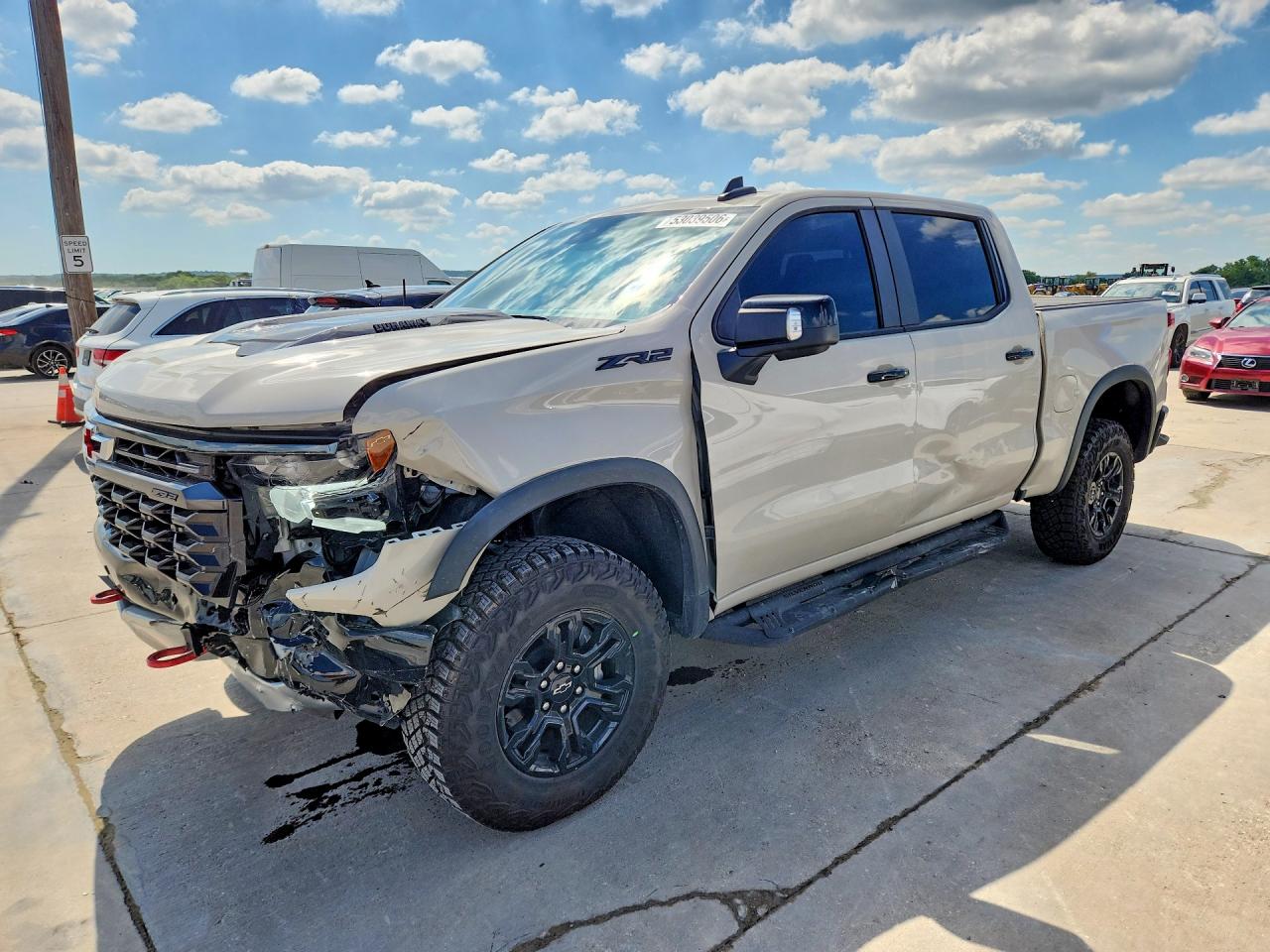 2026 Chevrolet Silverado VIN 3GCUKHE8XTG199423 COPART salvage auction — Front End, TX - SALVAGE VEHICLE TITLE, sold $41,000 on 2026-07-02 (photo 1)