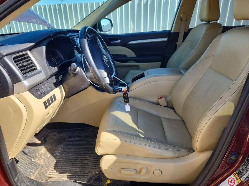 2018 Toyota Highlander VIN 5TDJZRFH2JS851520 COPART salvage auction — FRONT END, Oh - Cert Of Title-Salvage, sold $12,200 on 2026-07-24 (photo 7)