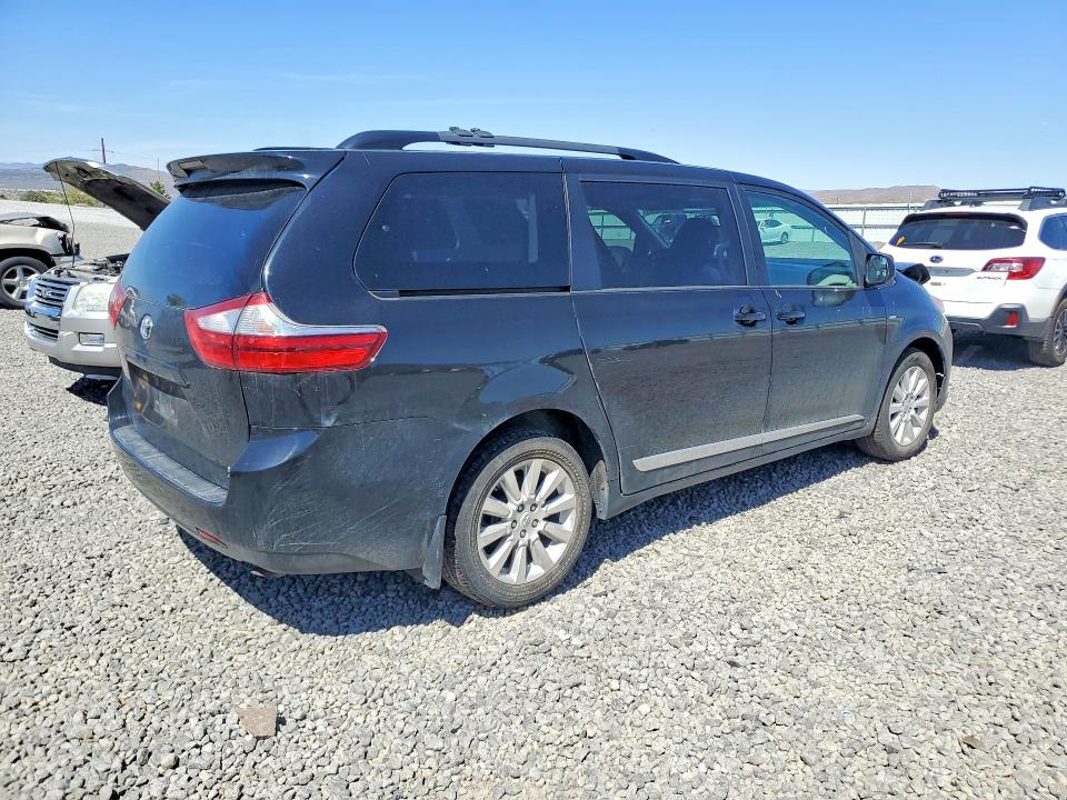 2017 Toyota Sienna VIN 5TDJZ3DC0HS151817 COPART salvage auction — FRONT END, Nv - Salvage Title, sold $3,050 on 2026-07-16 (photo 3)