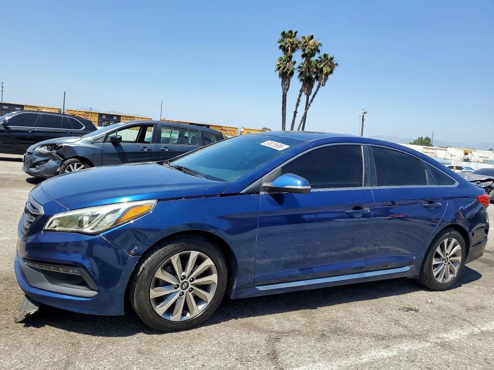 2015 Hyundai VIN 5NPE34AF0FH099227 COPART salvage auction — FRONT END, CA - DIS/DLR/EXP ONLY CLEAN TITLE (P), sold $1,000 on 2026-07-29 (photo 1)