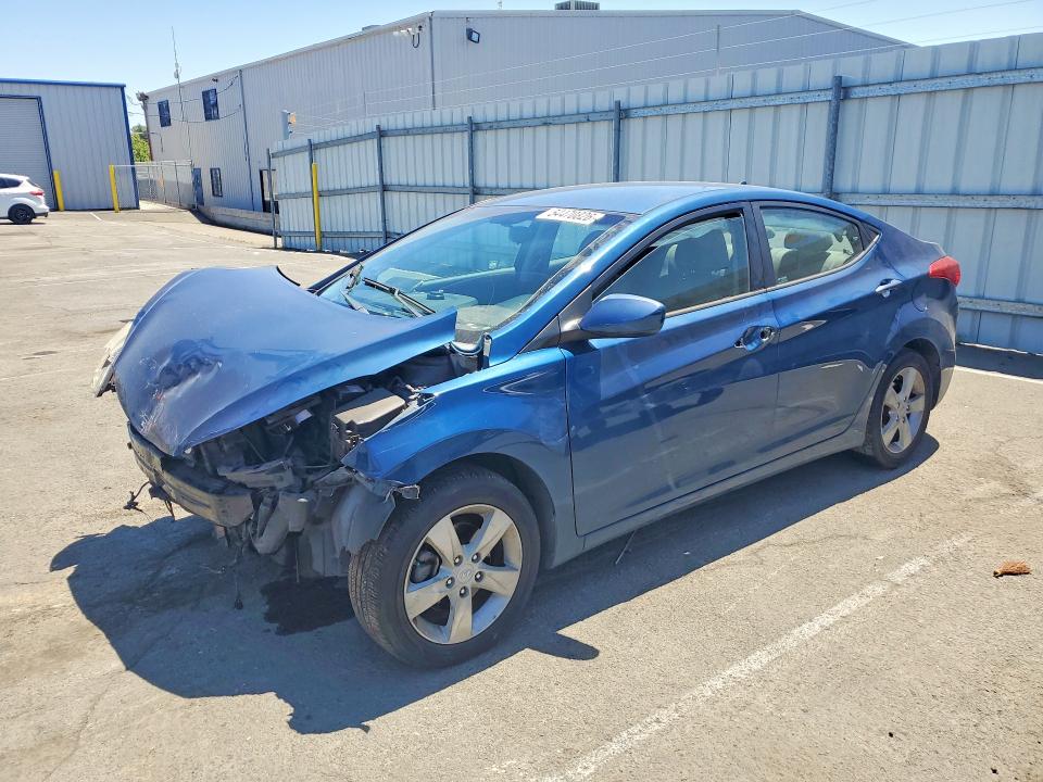 2013 Hyundai Elantra VIN KMHDH4AE1DU010882 COPART salvage auction — FRONT END, Ca - Salvage Certificate, sold $225 on 2026-07-06 (photo 1)