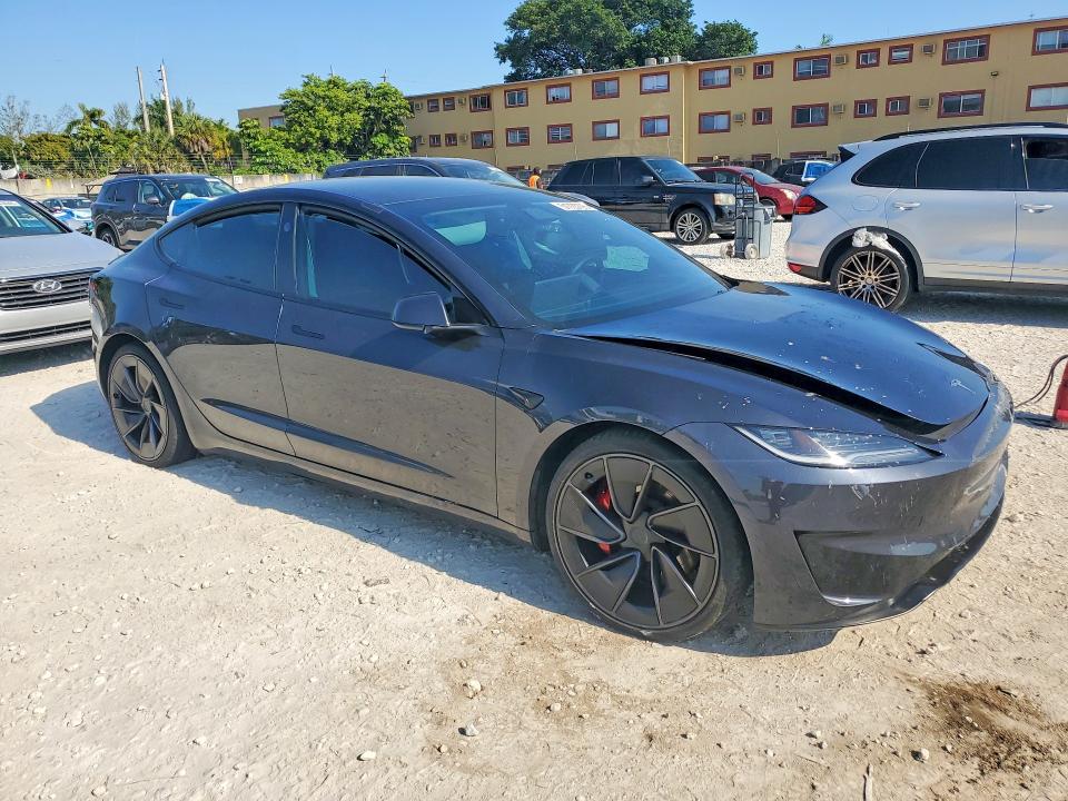 2025 Tesla Model 3 VIN 5YJ3E1ET7SF987577 COPART salvage auction — FRONT END, Fl - Cert Of Title Slvg Rebuildable, sold $11,200 on 2026-07-28 (photo 4)