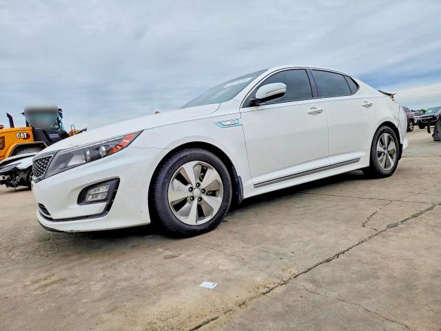2014 Kia Optima hybrid VIN KNAGN4AD5E5067855 COPART salvage auction — REAR END, Tx - Certificate Of Title, sold $1,300 on 2026-07-06 (photo 1)
