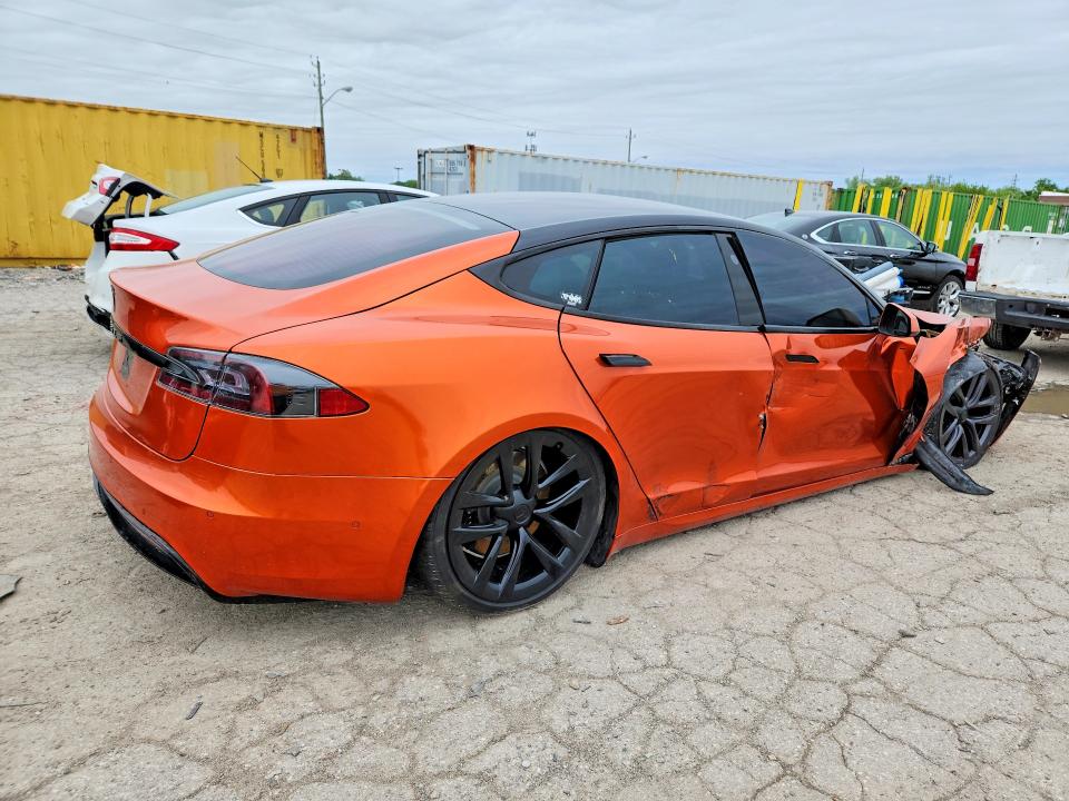 2022 Tesla Model s VIN 5YJSA1E52NF467820 COPART salvage auction — FRONT END, In - Cert Of Title-Salvage Title, sold $14,500 on 2026-07-31 (photo 3)