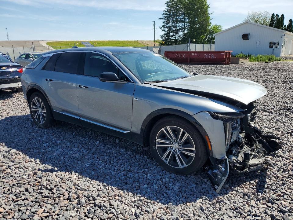2025 Cadillac Lyriq VIN 1GYKPNRL5SZ317201 COPART salvage auction — FRONT END, In - Cert Of Title-Salvage Title, sold $10,400 on 2026-07-28 (photo 4)