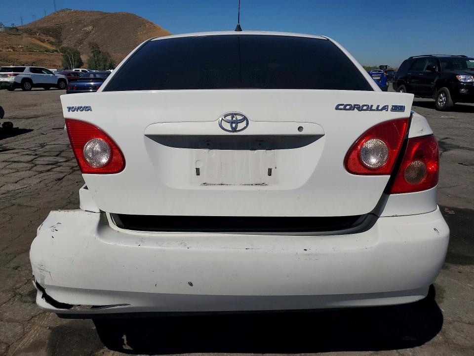 2005 Toyota Corolla VIN JTDBR32E552053944 COPART salvage auction — REAR END, Ca - Salvage Certificate, sold $500 on 2026-07-02 (photo 6)