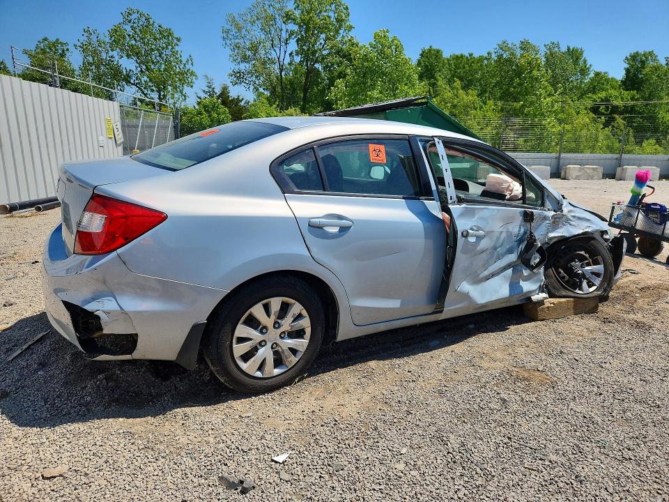 2012 Honda VIN 19XFB2F54CE080014 COPART salvage auction — FRONT END, Ky - Bill Of Sale/Part Only/No Titl, sold $300 on 2026-07-02 (photo 3)