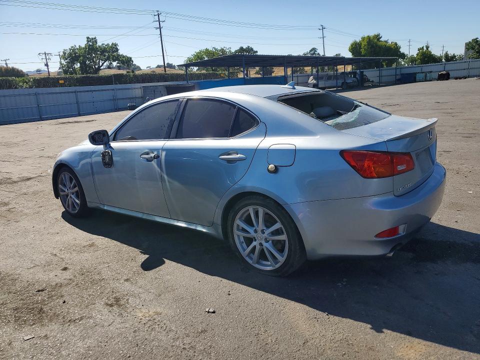 2007 Lexus Is 250 VIN JTHBK262872035485 COPART salvage auction — VANDALISM, Ca - Salvage Certificate, sold $500 on 2026-07-07 (photo 2)