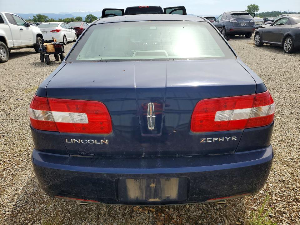 2006 Lincoln Zephyr VIN 3LNHM26106R640376 COPART salvage auction — MINOR DENT/SCRATCHES, Ca - Dis/Dlr/Exp Only Lien Papers, sold $50 on 2026-07-17 (photo 6)