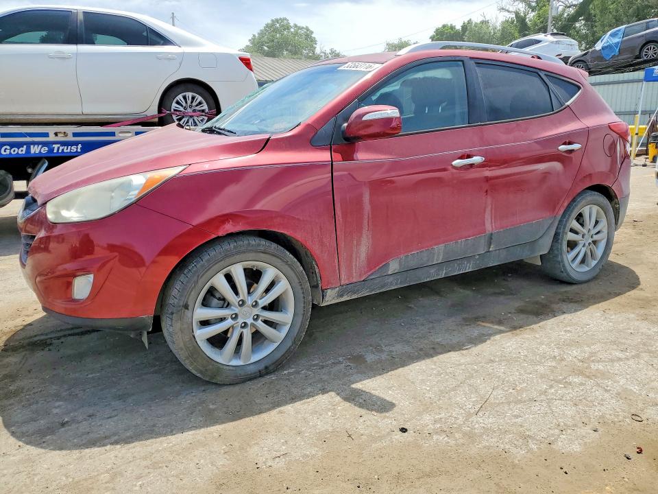 2010 Hyundai Tucson VIN KM8JU3AC2AU101064 COPART salvage auction — SIDE, KS - CERT OF TITLE-SALVAGE, sold $500 on 2026-07-22 (photo 1)