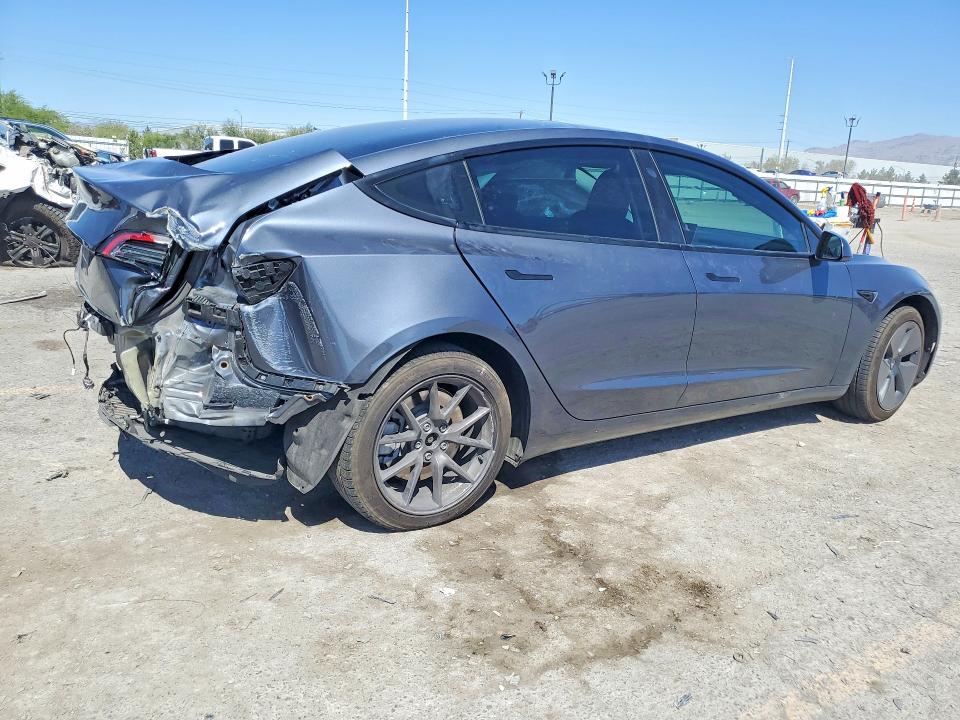 2023 Tesla Model 3 VIN 5YJ3E1EA9PF707938 COPART salvage auction — SIDE, Nv - Salvage Title, sold $4,050 on 2026-07-23 (photo 3)