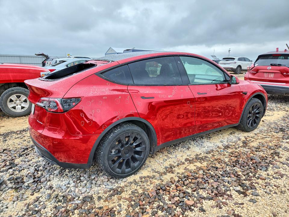 2023 Tesla VIN 7SAYGDEE3PA079797 COPART salvage auction — HAIL, Mo - Salvage Certificate Of Title, sold $17,100 on 2026-07-27 (photo 3)