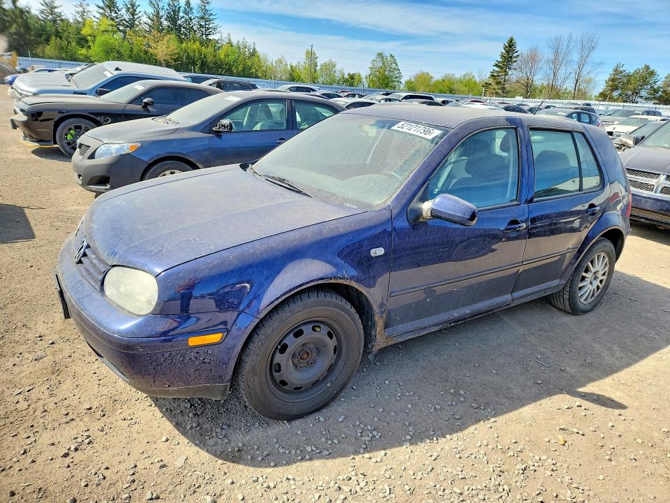 2003 Volkswagen Golf VIN 9BWGP21J734064715 COPART salvage auction — FRONT END, On - Permit No Brand - Unfit, sold $1,300 on 2026-07-09 (photo 1)