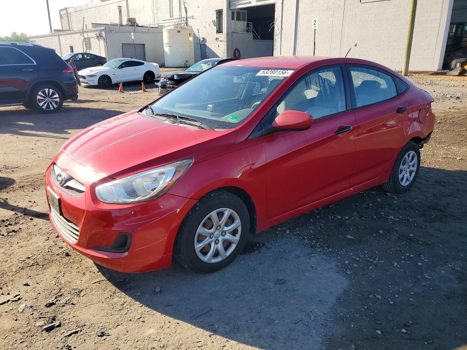 2012 Hyundai Accent VIN KMHCT4AE1CU041395 COPART salvage auction — REAR END, VA - CERT OF TITLE - SALVAGE, sold $900 on 2026-07-08 (photo 1)