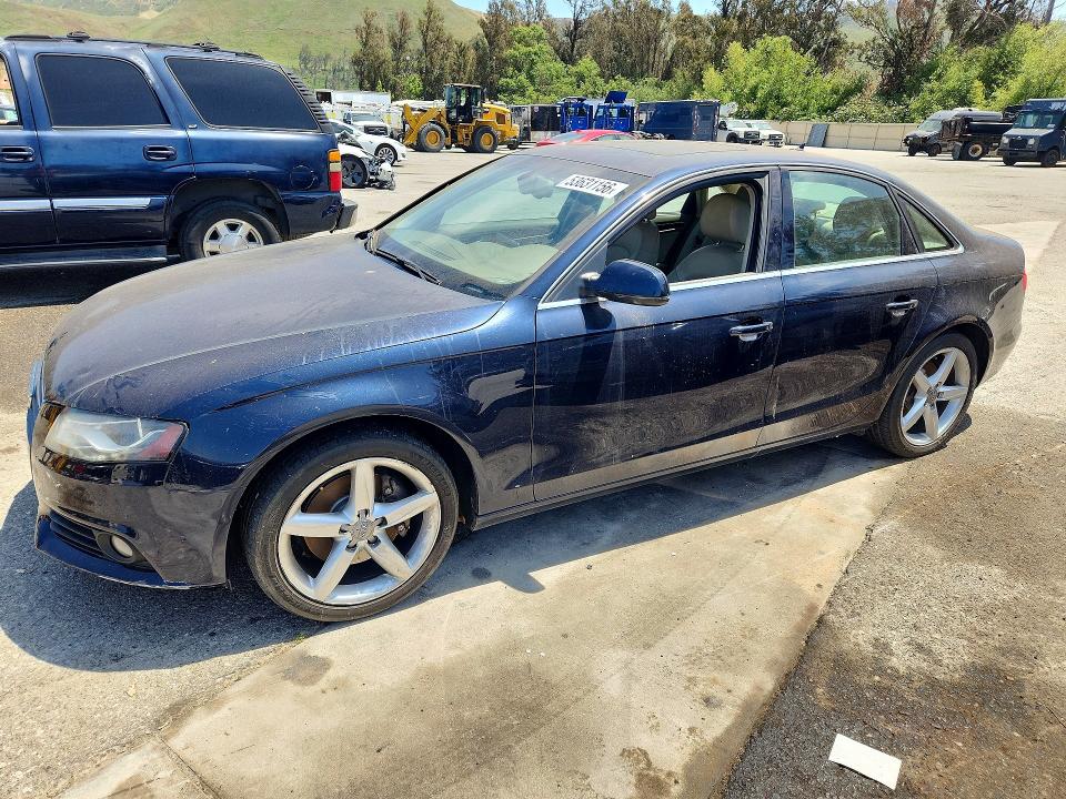 2011 Audi A4 VIN WAUMFAFL3BN044682 COPART salvage auction — MINOR DENT/SCRATCHES, CA - DIS/DLR/EXP ONLY CLEAN TITLE, sold $300 on 2026-07-14 (photo 1)