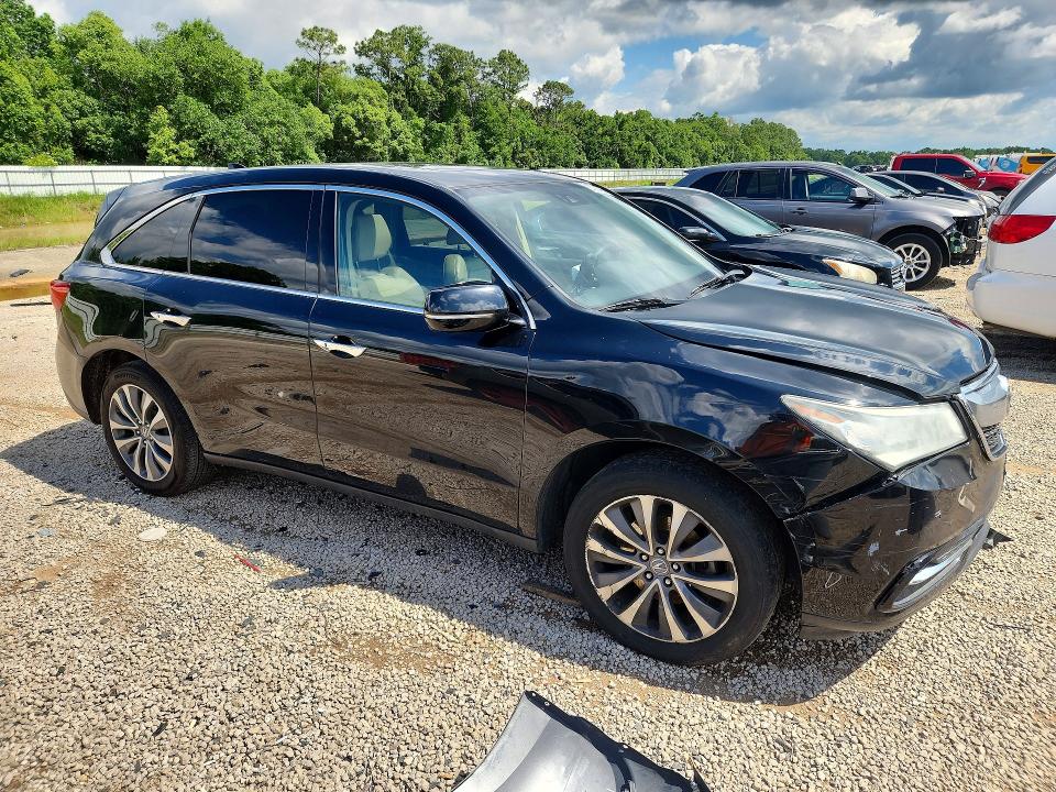 2016 Acura Mdx VIN 5FRYD3H43GB018289 COPART salvage auction — FRONT END, Al - Cert Of Title-Salvage Title, sold $400 on 2026-07-02 (photo 4)