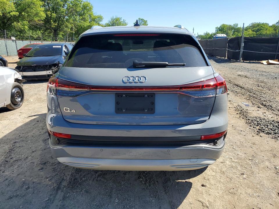 2023 Audi Q4 e-tron VIN WA1BCBFZ7PP014474 COPART salvage auction — FRONT END, Md - Cert Of Salvage > 75% Damage, sold $14,600 on 2026-09-01 (photo 6)