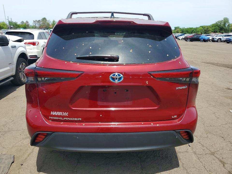 2022 Toyota Highlander VIN 5TDBBRCH9NS561293 COPART salvage auction — FRONT END, Salvage Title, sold $9,500 on 2026-07-31 (photo 6)
