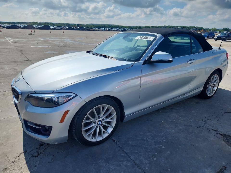2016 BMW 2er VIN WBA1K9C52GV321946 COPART salvage auction — SIDE, Tx - Salvage Vehicle Title, sold $400 on 2026-07-27 (photo 1)
