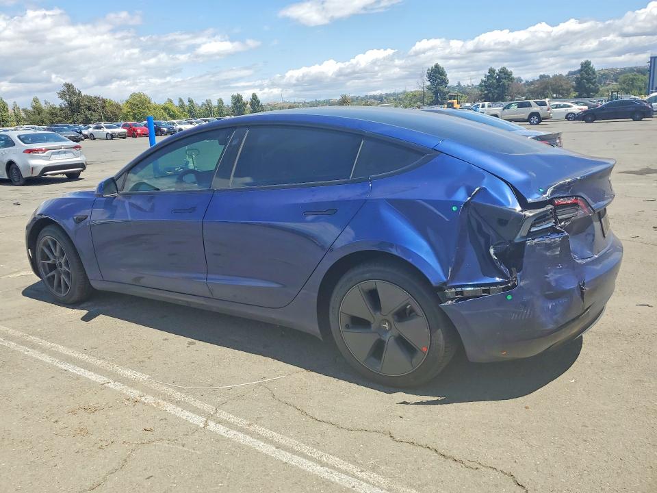 2023 Tesla Model 3 VIN 5YJ3E1EA9PF653783 COPART salvage auction — REAR END, Ca - Salvage Certificate, sold $6,100 on 2026-07-17 (photo 2)