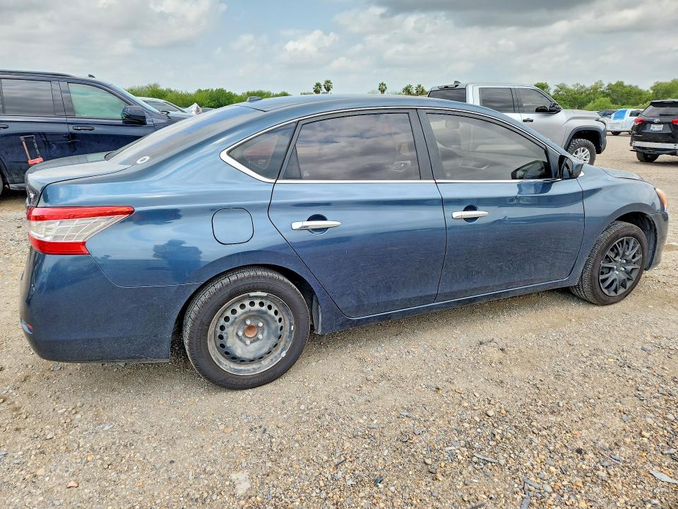 2015 Nissan Sentra VIN 3N1AB7APXFL661598 COPART salvage auction — REAR END, Tx - Salvage Vehicle Title, sold $975 on 2026-07-04 (photo 3)