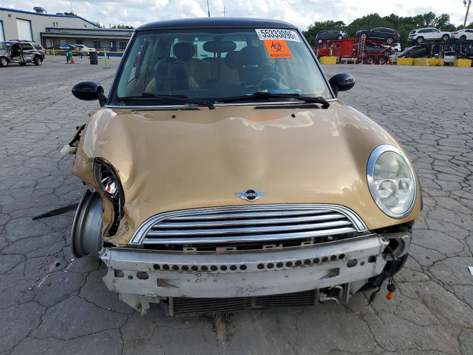 2003 Mini Cooper VIN WMWRC33433TJ51459 COPART salvage auction — FRONT END, Tn - Salvage Certificate, sold $250 on 2026-07-08 (photo 5)