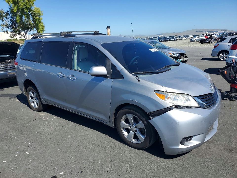 2013 Toyota Sienna VIN 5TDKK3DC5DS282857 COPART salvage auction — SIDE, Ca - Salvage Certificate, sold $5,100 on 2026-07-27 (photo 4)