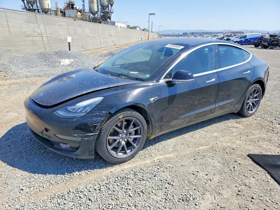 2019 Tesla Model 3 VIN 5YJ3E1EA5KF410156 COPART salvage auction — REAR END, Ca - Salvage Certificate, sold $3,050 on 2026-07-14 (photo 1)
