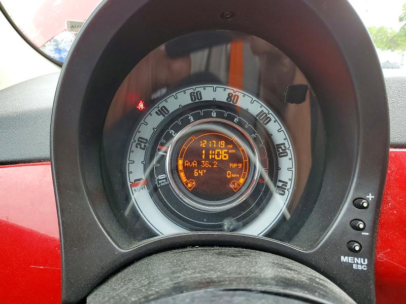 2012 Fiat 500 VIN 3C3CFFAR1CT280678 COPART salvage auction — REAR END, Pa - Certificate Of Salvage, sold $1,100 on 2026-07-06 (photo 9)