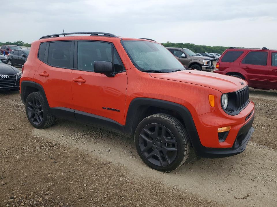 2021 Jeep Renegade VIN ZACNJDBB3MPM68830 COPART salvage auction — HAIL, Ks - Cert Of Title-Salvage, sold $1,000 on 2026-07-02 (photo 4)
