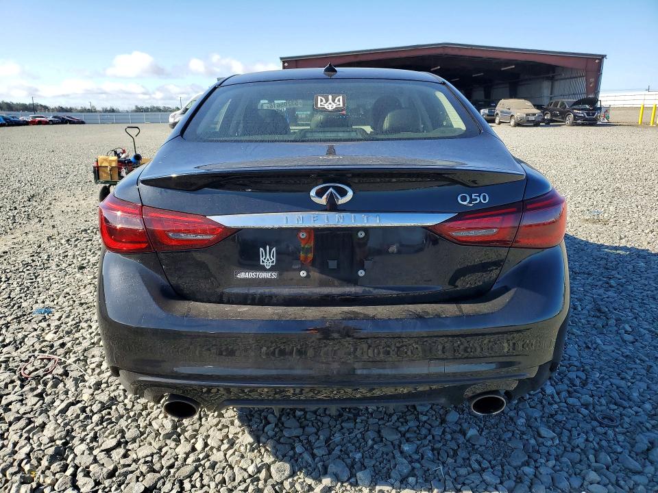 2019 Infiniti Q50 VIN JN1EV7AP8KM514981 COPART salvage auction — FRONT END, Ca - Salvage Certificate, sold $4,800 on 2026-07-16 (photo 6)