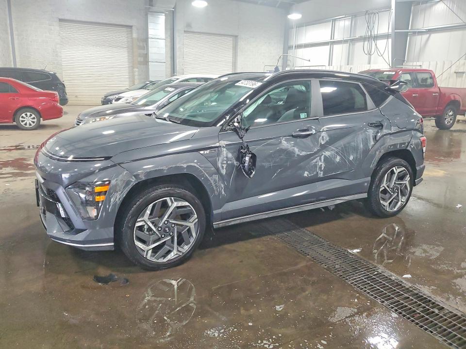 2024 Hyundai Kona VIN KM8HACA39RU101792 COPART salvage auction — REAR END, Ar - Cert Of Title-Salvage, sold $5,600 on 2026-07-28 (photo 1)