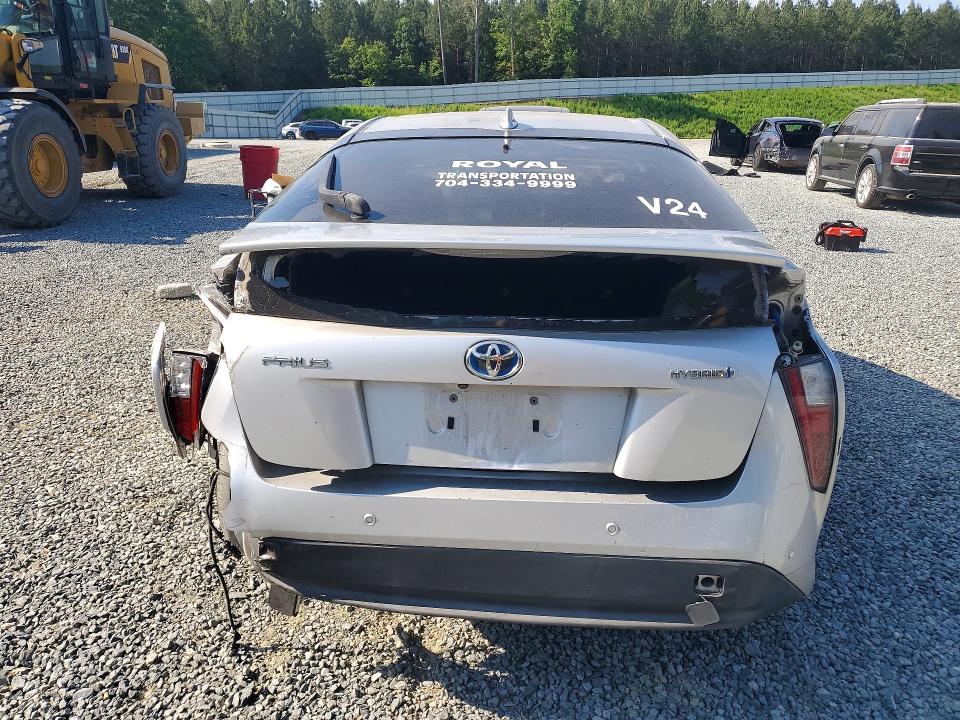 2017 Toyota Prius VIN JTDKARFU8H3544602 COPART salvage auction — REAR END, Nc - Salvage Certificate Of Title, sold $2,950 on 2026-07-16 (photo 6)