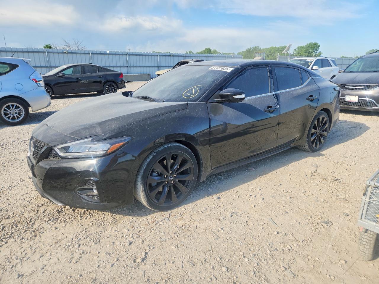 2023 Nissan Maxima VIN 1N4AA6EV1PC504970 COPART salvage auction — Hail, KS - CERT OF TITLE-SALVAGE, sold $12,100 on 2026-07-09 (photo 1)